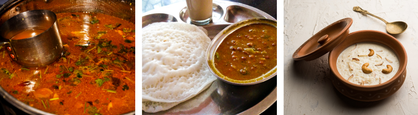 Rasam, Kadala Curry & Payasam